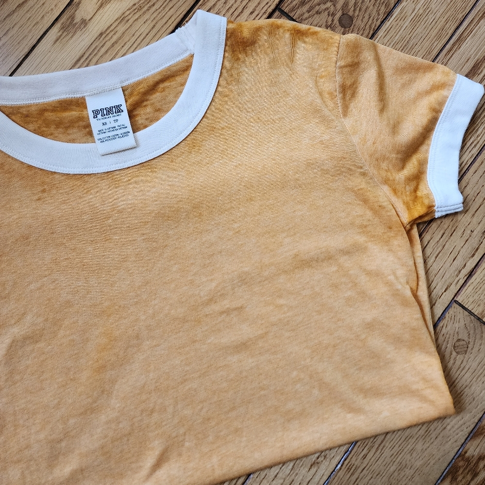 PINK - Size XS mustard yellow T-Shirt